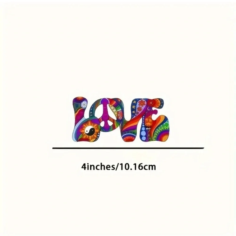 LOVE Multicolor Waterproof Decal BRAND NEW - Picture 2 of 6
